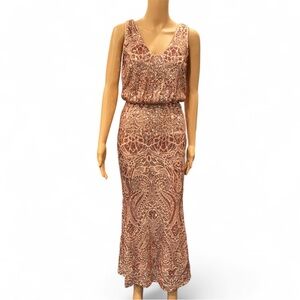 Betsy & Adam Rose gold  Dress